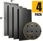 4 Pcs Metal Pegboard Panels 16x33in, Black Peg board Wall Organizer - Image 3