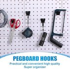 Unittype 100 Pack Plastic Pegboard Hooks, 4 Inch, Black - Image 2