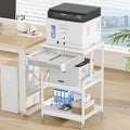 EasyCom Large Printer Stand with Drawer, 3-Tier Industrial Rolling Cart by EasyCom