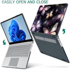 Mektron Case for 13.5" Microsoft Surface Laptop 5/4/3 with Metal Palm Rest Model 1951/1868, 2019/2021/2022 Release Plastic Hard Shell Cover with Screen Protector, Glittering Butterfly - Image 4