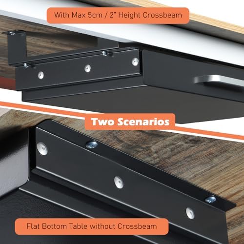 Under Desk Drawer 21" with 4 Divider Trays, Storage Drawer Organizer - Image 5