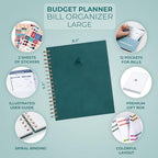 Clever Fox Budget Planner & Monthly Bill Organizer, Large Dark Teal - Image 2
