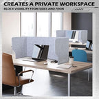 Dunzoom Large Desk Divider Foldable U-Shaped Privacy Partition 48"L x 20"H - Image 6
