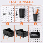 INCLY 280PCS Upgraded Pegboard Hooks Assortment with Bins & Cups - Image 4