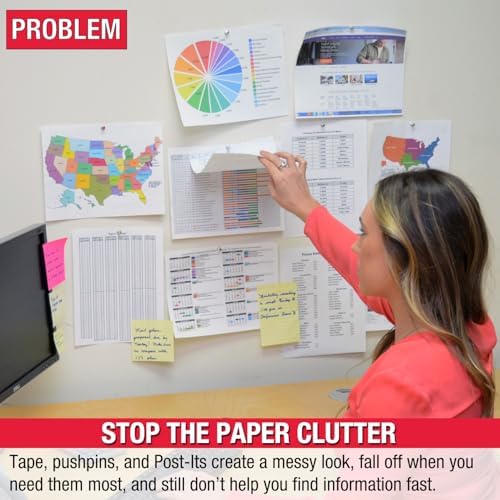 Ultimate Office FASTFIND 10-Pocket WALL Reference Display Organizer, Colors - Image 2