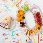13.8" Extra Large Acrylic Number Charcuterie Board Box, Reusable Fillable Number Cake Candy Dish Display Serving Tray for Birthday Anniversary Party Decoration (0) - Image 4