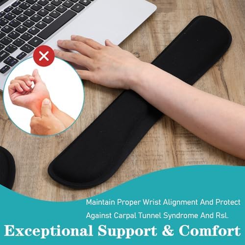 8 Pack Ergonomic Mouse Pad with Wrist Support Set Soft Smooth Gel Rest Comfortable Memory Foam for Easy Typing Gaming Computer Laptop Office Home - Image 7