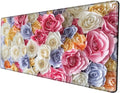 Giant 48x24 Large Mouse Pad XXXL Desk Mat Gaming Mousepad Huge Desk Pad Pink Rose 4XL Full Computer Mat for Protector Desktop Wireless by BBSujane