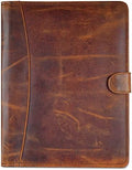 Full Grain Leather Legal Pad Portfolio Organizer for Work, Brown by CestAntiQ