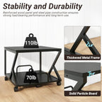 Natwind 2 Tier Printer Stand,19.7''x19.7'',with Pull Out Shelf,Black - Image 5
