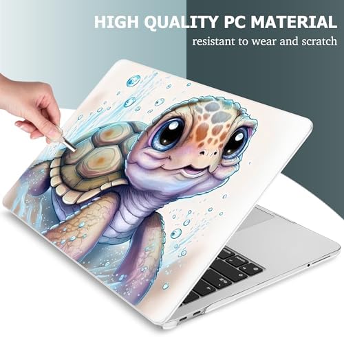 Mektron Case for 2026 MacBook Neo 13-inch A18 Pro chip A3404 Laptop Cover with 13-inch (Diagonal) Liquid Retina Display+ Keyboard Cover+ Screen Protector, Cute Turtle - Image 4