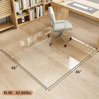 46" x 46" Tempered Glass Chair Mat for Carpet & Hard Floors - Image 4