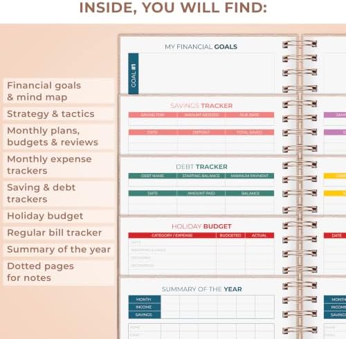 Clever Fox Budget Planner & Monthly Bill Organizer, Medium Rose Gold - Image 3