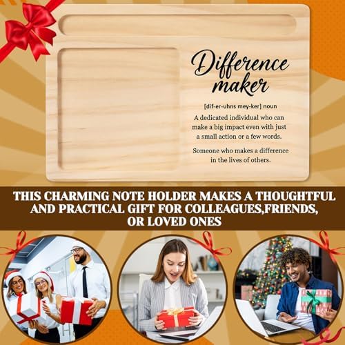20 Pcs Back to School Teacher Appreciation Gifts Bulk Wooden Sticky Note Holder Motivational Thank Your Gift Inspirational Sticky Notes for Teacher Back to School (Difference) - Image 7