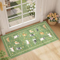 DUKINO 2x4 Rug Runner, Washable Dog Bathroom Rug Soft Non Slip, Green by DUKINO