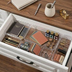 14 Pcs Expandable Clear Drawer Organizers, 3-Size Adjustable Storage Bins - Image 7