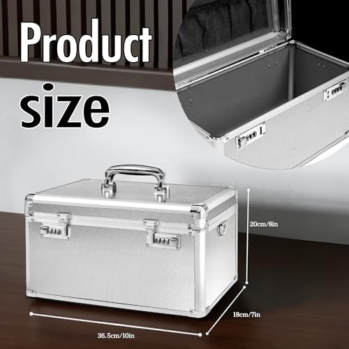 Silver Medication Combination Lock Boxes with Code Large - Image 5