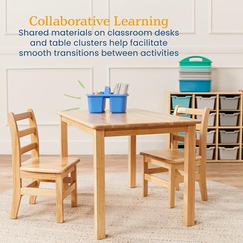 ECR4Kids 2-Compartment Large Plastic Caddy, Multipurpose Organization, Contemporary, 6-Pack - Image 4