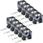 NineLeaf 10 Pack Compatible Labels Tape Replacement for Dymo 1805443 1 inch Black on White Heat Shrink Tube Labels 24mm x 1.5m for Wires and Cables Use in Rhino 6000 6500 Label Maker by NineLeaf