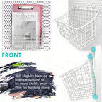 Pegboard Baskets With Hooks, 3 Pack Peg Board Wall Organizer Set (White) - Image 6