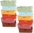 12 Pack Turn‑In Paper Trays for Classroom, Retro by Yakydesign