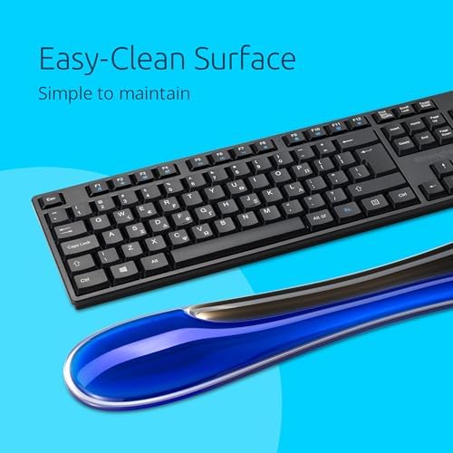 Kensington Slim Duo Gel Wrist Rest for Low Profile Keyboard, Wrist Pad for Keyboard, Ergonomic Wrist Pad for Computer, Non-Skid Computer Pad with Wrist Support, Blue K62441WW, 19" x 3.7"x 0.7” - Image 5