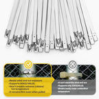106PCS Heavy Duty 304 Stainless Steel Cable Tie Gun Kit, Includes 100PCS 11.8 Inch Metal Zip Ties, Self-Locking, UV & Corrosion Resistant, for Fence, Exhaust Pipe, Chicken Coop, Farm Use - Image 5