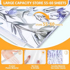 60 Pack Scrapbook Paper Storage 12x12 Paper Organizer with 120PCS Sticky Index Tabs for Holding Scrapbooking, Vinyl Sheets, Cardstock and Photos - Image 3