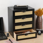 GoooodGIFT Wooden Drawers Large Wooden Box with Drawer, Black - Image 2