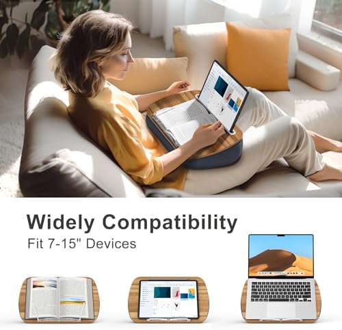 ERGONOV Lap Beanbag Book Stand for Hands Free Reading Comfortable Reading Pillow Stand Minimize Neck Strain Perfect Idea for Book Lovers in Dorm Room or Anywhere Else with Bookseat(Gray) - Image 6
