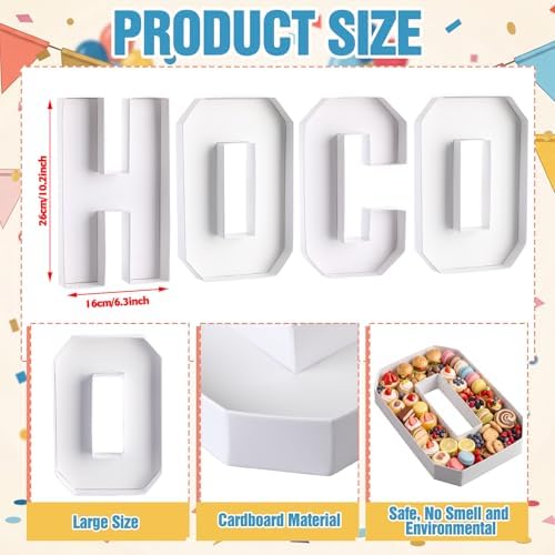 HOCO Set Cardboard Letter for Charcuterie 10.2'' Homecoming Fillable Tray - Image 2