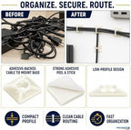 Kable Kontrol Zip Tie Mounts, 3/4” Natural White, 13000 Pcs Adhesive Backed - Image 6