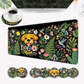 Desk Mat, Mouse Pad with Wrist Rest, 4-in-1 Large Mouse Pads for Desk, Ergonomic Mouse Pad and Keyboard Wrist Rest Gaming Keyboard Mat for Office,Dog Mom Flower by EFGWSDER