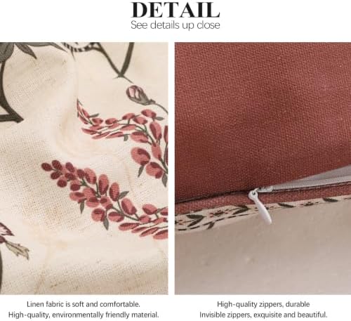 ISAENNE Designer Linen Throw Pillow Cover,Set of 2,28"x12"-Helena A - Image 6