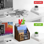 YINMIT 3 Tier Magazine Rack, Stepped Magazine Holder Floor for Home Storage - Image 6