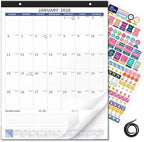 Ospelelf 2026 Large Wall Calendar with Plastic Cover, 22 x 17 Monthly Desk Calendar, 18 Month Family Office Calendar 2026-2027, Use Jan 2026 - June 2027, Blue by OspelelfOfficeSupplies