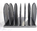 Huron 6-Slot Vertical Organizer, Black Steel Mesh - Image 4