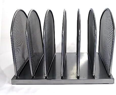 Huron 6-Slot Vertical Organizer, Black Steel Mesh - Image 4
