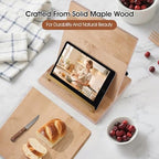 Wooden Recipe Book Holder& Kitchen Serving Tray for Kitchen Counter Decor - Image 4