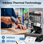Labeer Bluetooth Thermal Shipping Label Printer, Wireless 4x6 Printer Black - Image 6