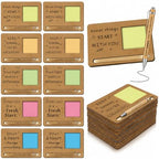 Kosiz 10 Set Wooden Sticky Note Holder Kit, Inspirational, Wood Color by Kosiz
