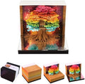 3D Calendar 2027, Desk Time Piece Calendar 2027,Tear-Away 3D Paper Art Notepad w LED Lights,Creative 3D Memo Artsy Pad Calendars, DIY Paper Carving Gift (The Tree of Dreams) by Ksgolif
