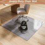 48" x 48" Gray Tempered Glass Chair Mat for Carpet & Hard Floors - Image 3