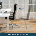 Chair Mat for Hardwood Floor, 48" x 36" Clear Desk Chair Mats, Easy Glide Plastic Mat for Under Office Chair, Rectangle - Image 6