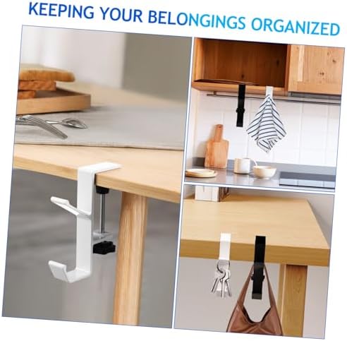 Baluue 8pcs Safety Purse Hook Schoolbag Hook for Desk Desk Backpack Holder Construction Space Management - Image 4