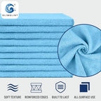 GLIMGLINT Microfiber Cleaning Cloth, 150 Pack Towels for Cars 14 X12 Inch - Image 3