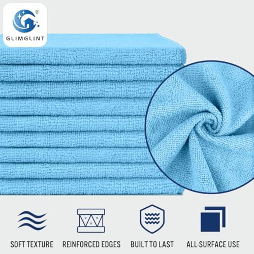 GLIMGLINT Microfiber Cleaning Cloth, 150 Pack Towels for Cars 14 X12 Inch - Image 3