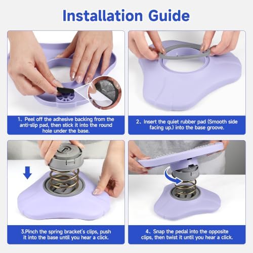 Under Desk Footrest, 11.4" x 7.9" Foot Rest for Desk (Purple) - Image 6