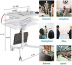 Mobile Rolling Desk, Small Standing Desk with Wheels,Portable Laptop Desk - Image 2