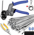 400PCS (8" 12") Heavy Duty 304 Stainless Steel Cable Tie Gun Kit by Balabulala